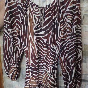 Tommy Bahama Zebra/Giraffe Print Dress Size large